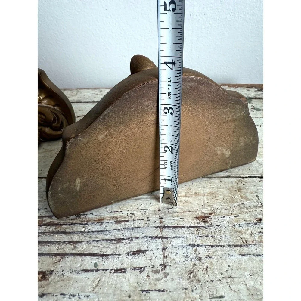 Vintage Pair Plaster Gold Wall Sconces Hollywood Regency Classical Shelf‎